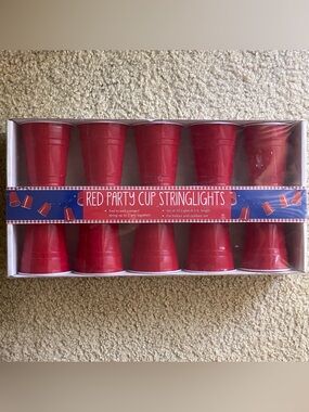 Red Party Cup String Lights - Pack of 10